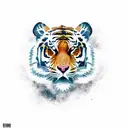 human tiger skate tattoo design idea