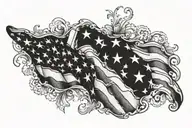 american flag sleeve tattoo design idea