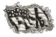 american flag sleeve tattoo design idea
