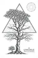 tree with triangle base  tattoo design idea