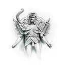 Software developer partying with Greek gods tattoo design idea