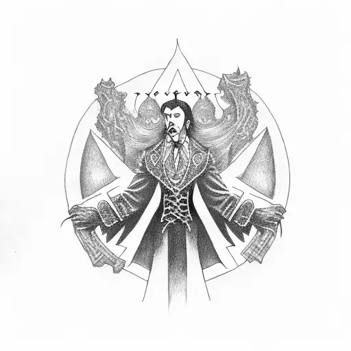 dracula tattoo design idea