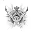 Illuminati sleeve  tattoo design idea