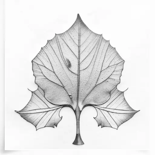 Ginkgo leaf tattoo design idea