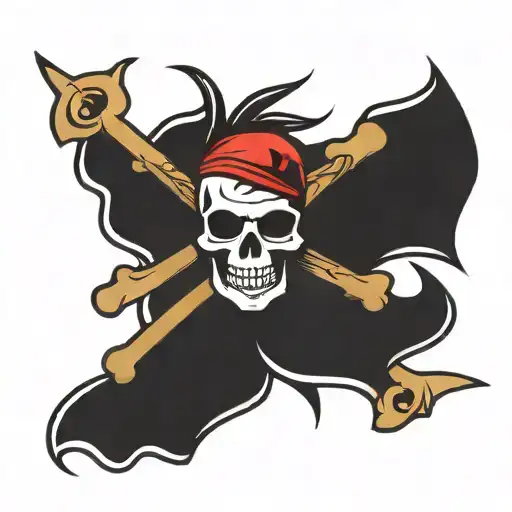 tribal skull and crossbones design inspired tattoo design idea