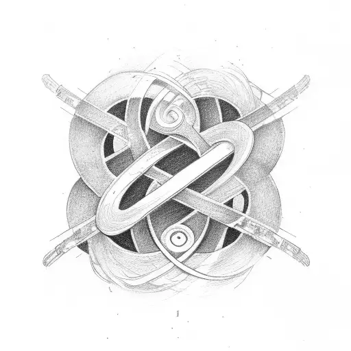 infinity symbol with the letter C P T and J tattoo design idea