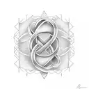 infinity symbol with the letter C P T and J tattoo design idea