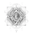 infinity symbol with the letter C P T and J tattoo design idea