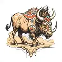 tauros desert inpiration tattoo design idea