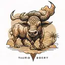 tauros desert inpiration tattoo design idea