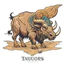 tauros desert inpiration tattoo design idea