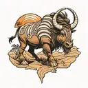 tauros desert inpiration tattoo design idea