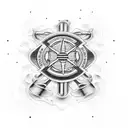 firefighter army flag tattoo design idea