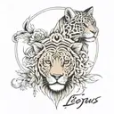 Tours and Leo tattoo design idea