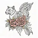Tours and Leo tattoo design idea