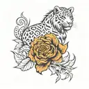 Tours and Leo tattoo design idea