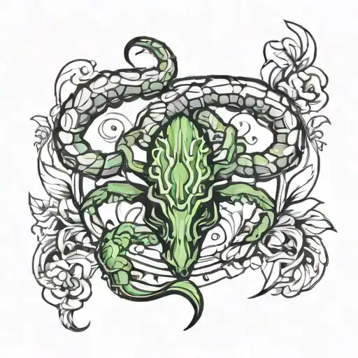 scorpio aries tattoo design idea