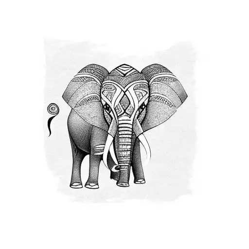 Elephant tattoo design idea