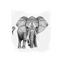 Elephant tattoo design idea