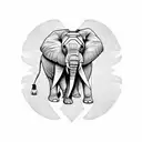 Elephant tattoo design idea