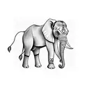 Elephant tattoo design idea