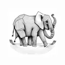 Elephant tattoo design idea