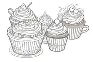 coffee, cupcake design tattoo design idea