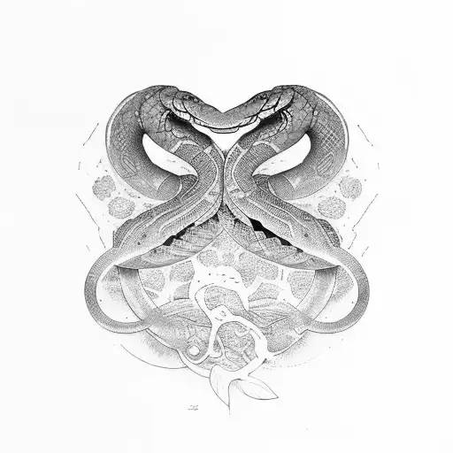 green anaconda tattoo design idea