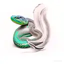 green anaconda tattoo design idea