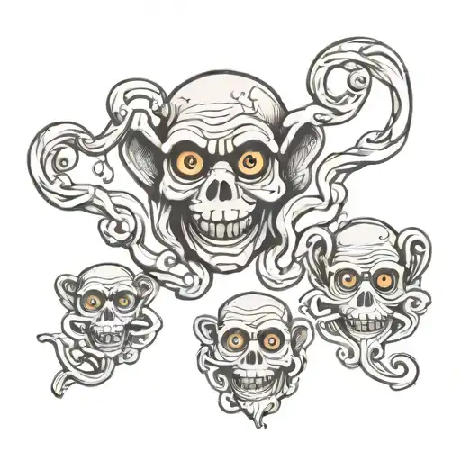 hear no evil see no evil speak no evil tattoo design idea