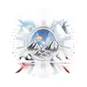 bushido code of conduct written on chest with mountains with rising sun in background tattoo design idea