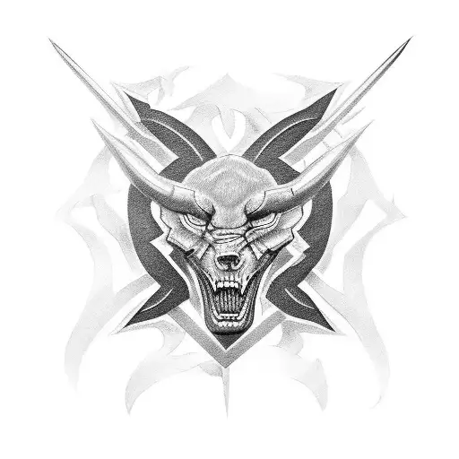 SS Camaro and pagan rune of protection  tattoo design idea