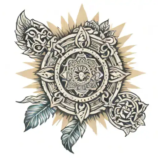 Mayan calendar tattoo design idea
