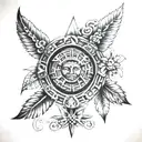 Mayan calendar tattoo design idea