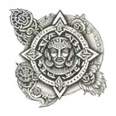 Mayan calendar tattoo design idea