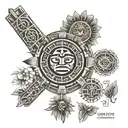 Mayan calendar tattoo design idea