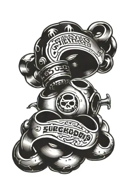 Brass Knuckles meme with a text tattoo design idea