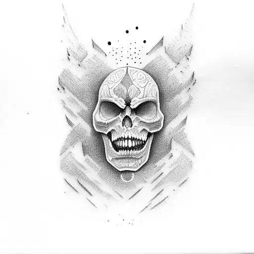 half good and half evil tattoo design idea