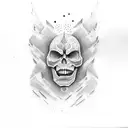 half good and half evil tattoo design idea