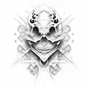 half good face and half evil face tattoo design idea