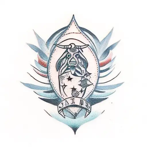 Taurus tattoo design idea