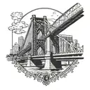 Roberto Clemente Bridge in Pittsburgh tattoo design idea