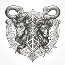 Gemini Taurus Scorpio zodiac sign tattoo design idea