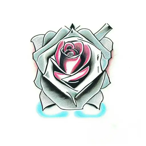 An ace card whereby a knife goes and wraps a rose around everything with its thorns  tattoo design idea