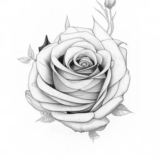 flower sleeve, no details, imperfect lines tattoo design idea