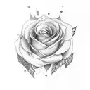 floral sleeve, no details, imperfect lines tattoo design idea