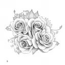 silent princess flowers tattoo design idea