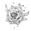 silent princess flowers tattoo design idea
