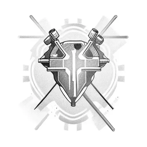 cyber heart tattoo design idea