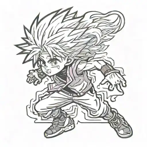 killua Hunter x hunter tattoo design idea